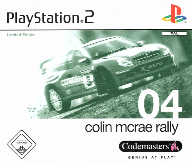 Colin McRae Rally '04 box art for Playstation 2